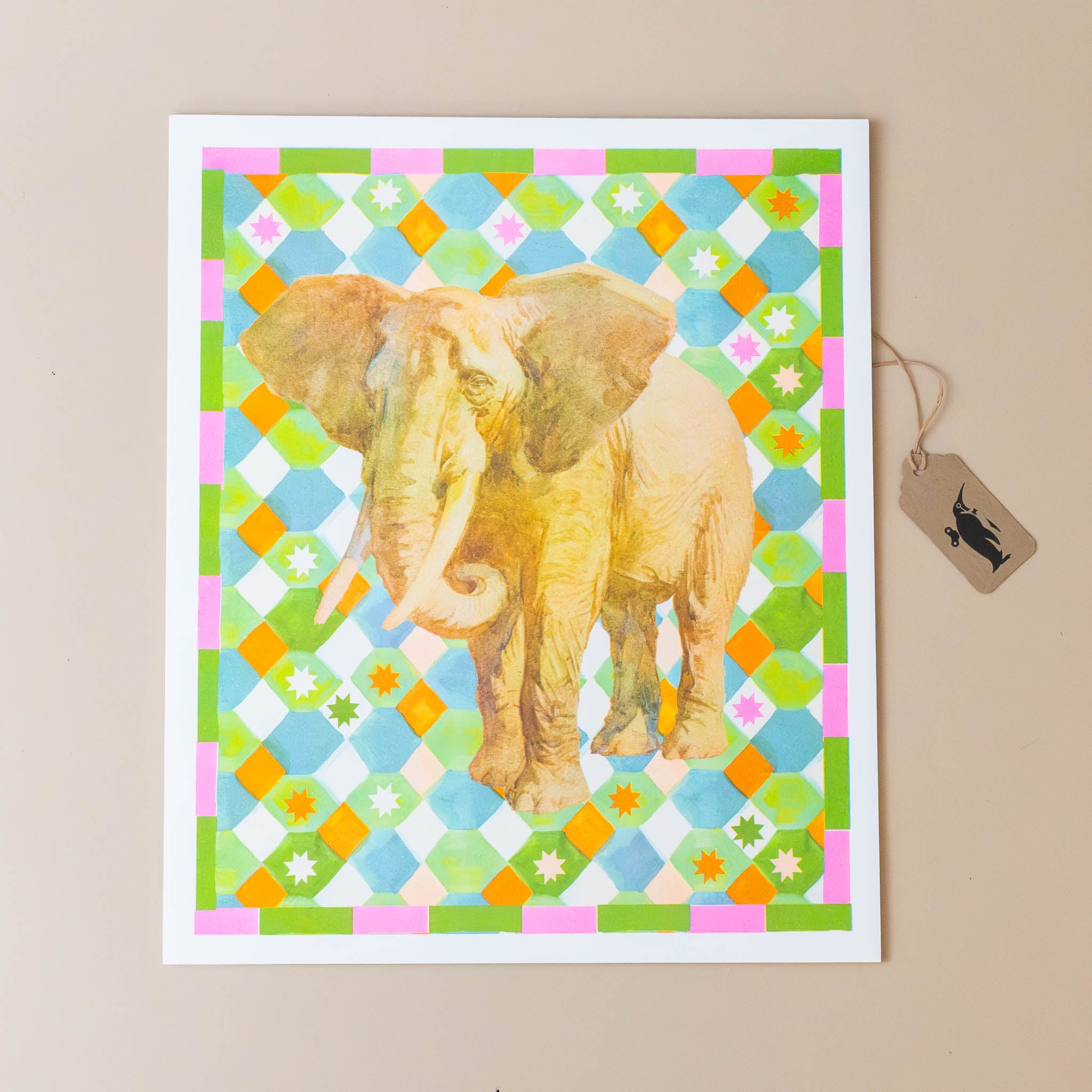 Riso Print | Elephant