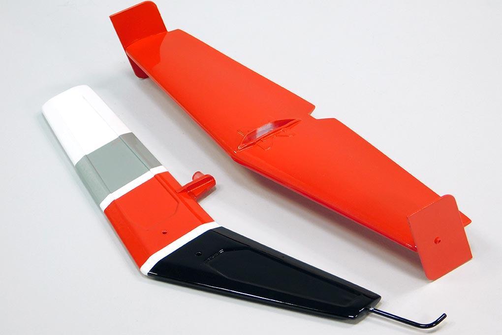 Roban 500 Size MD-500E Police Red Tail Fin Set