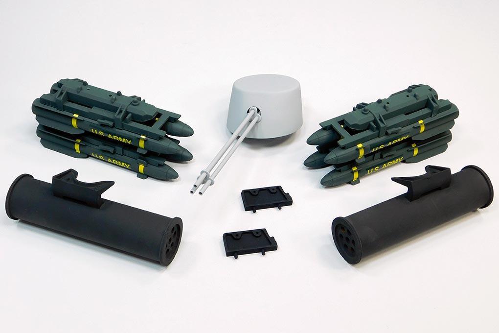 Roban 700 Size AH-1 Desert Gray Weapons Set
