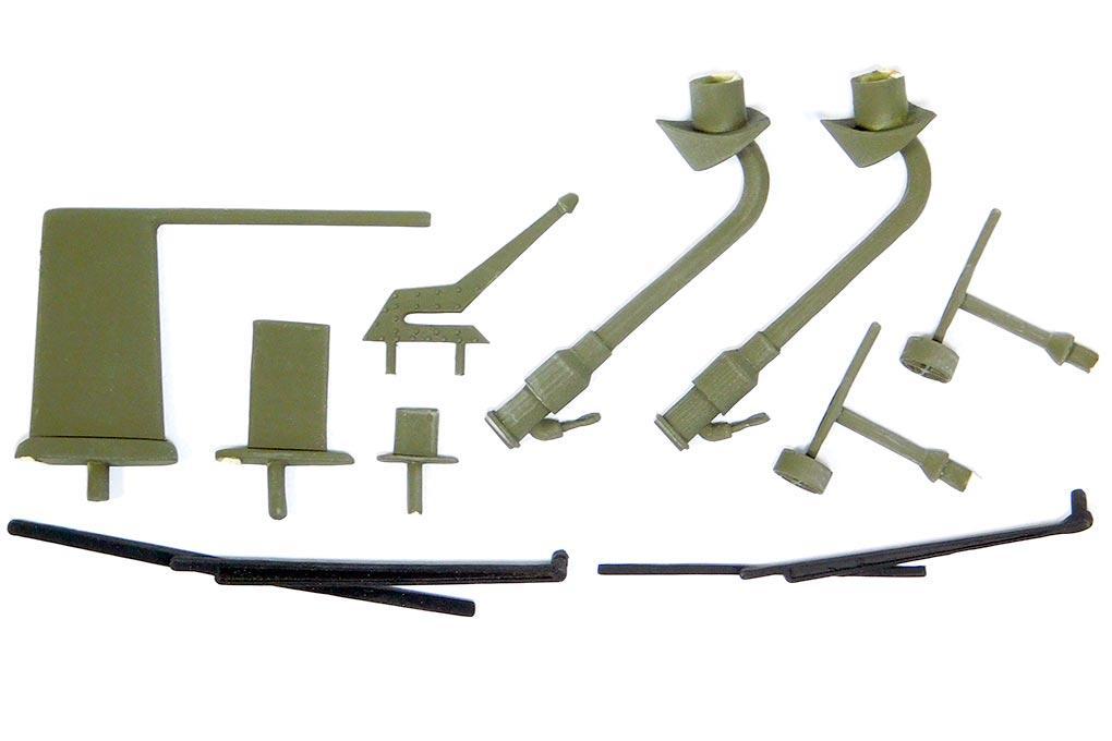Roban 700 Size AH-64 Green Apache Scale Parts Set