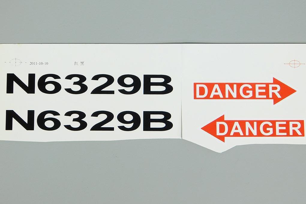 Roban 700 Size B206 Blue and White Decal Set
