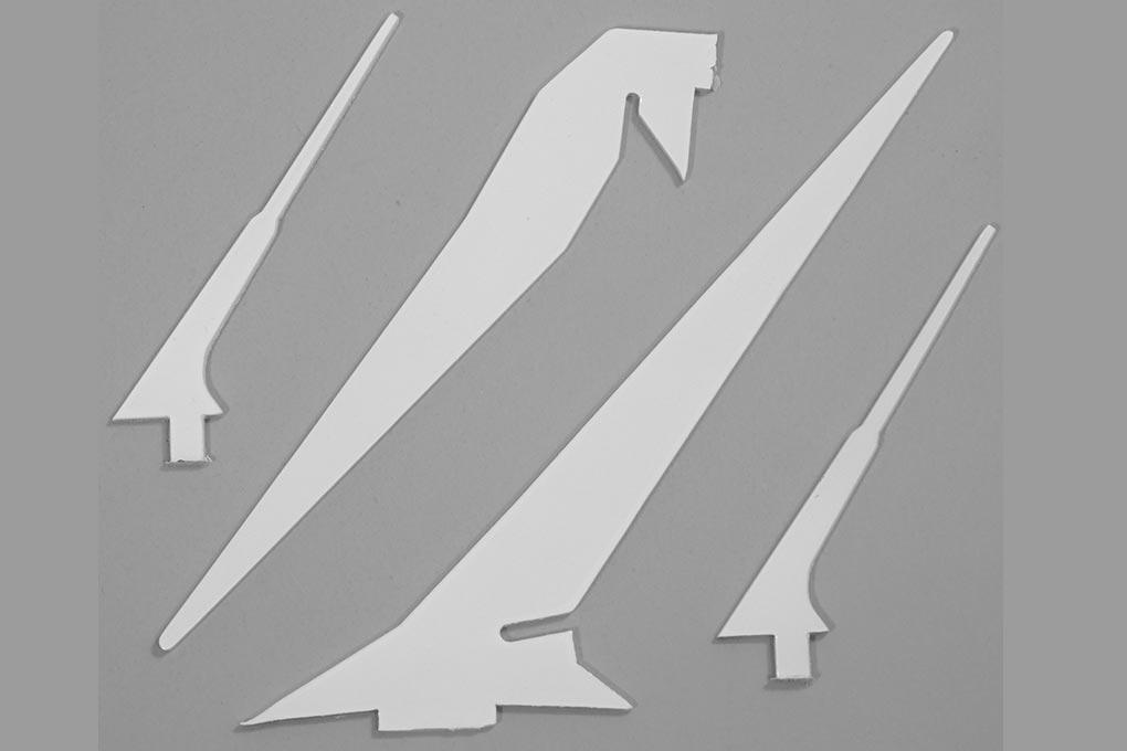 Roban 700 Size B206 Blue and White Scale Parts Set