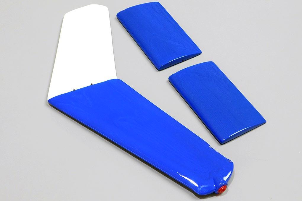 Roban 700 Size B206 Blue and White Tail Fin Set