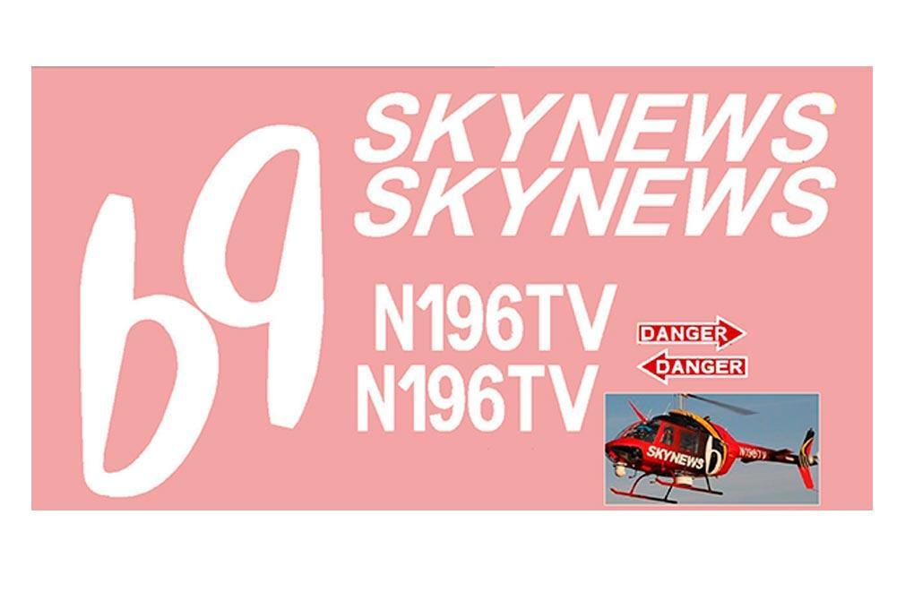 Roban 700 Size B206 News Decal Set