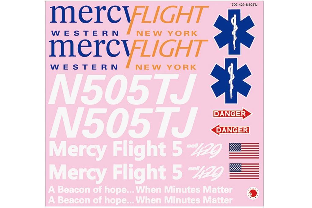 Roban 700 Size B429 Mercy Flight Decal Set