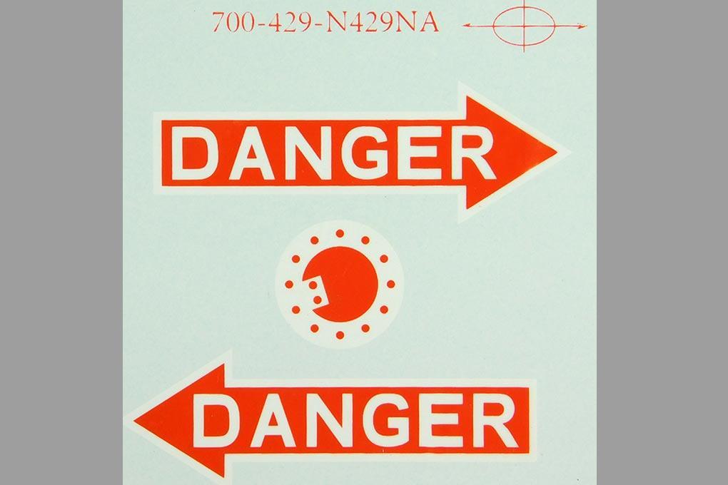 Roban 700 Size B429 Red/Black Decal Set