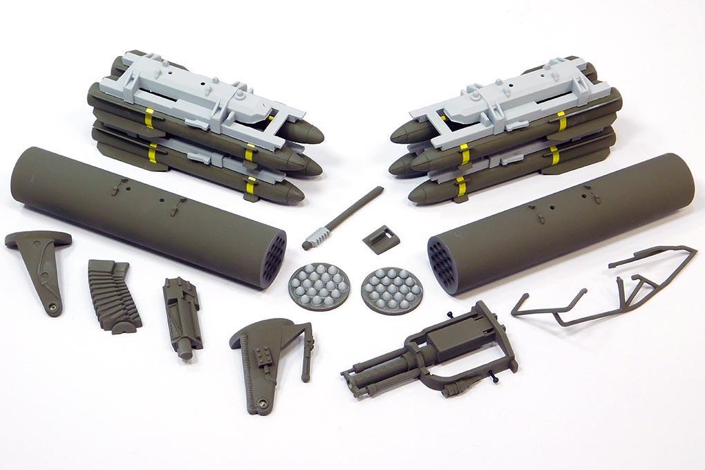 Roban 700 Size Grey AH-64 Apache Weapons Set