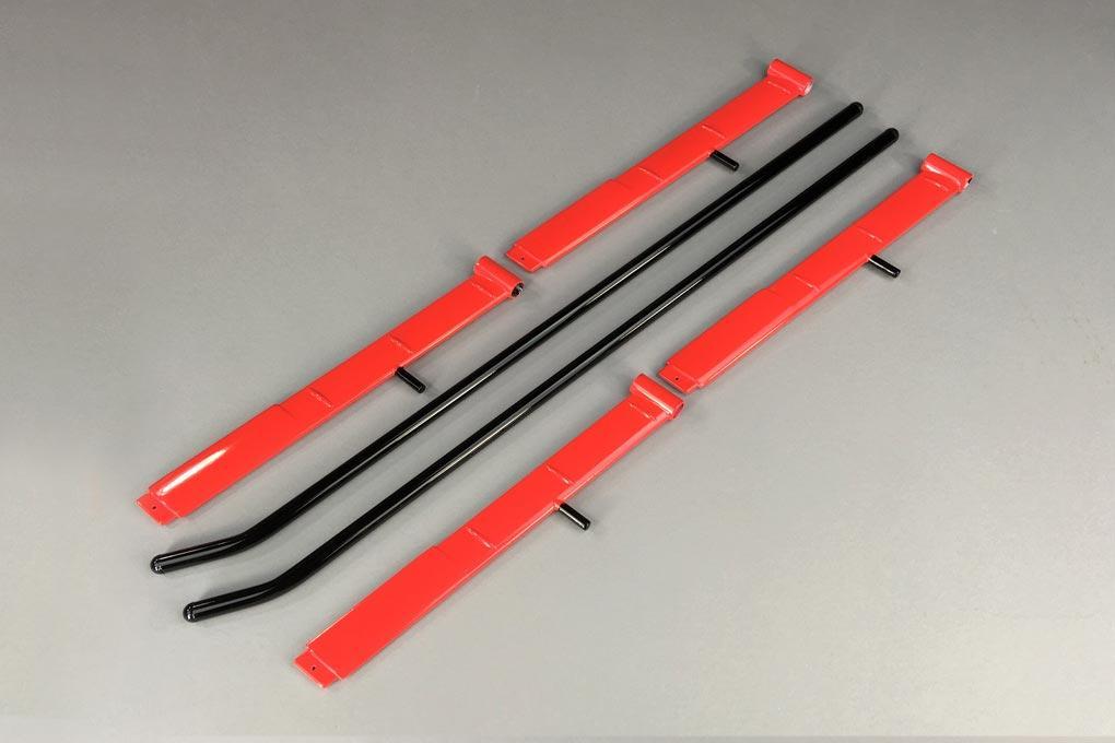 Roban 700 Size MD-500E Red Landing Gear Set
