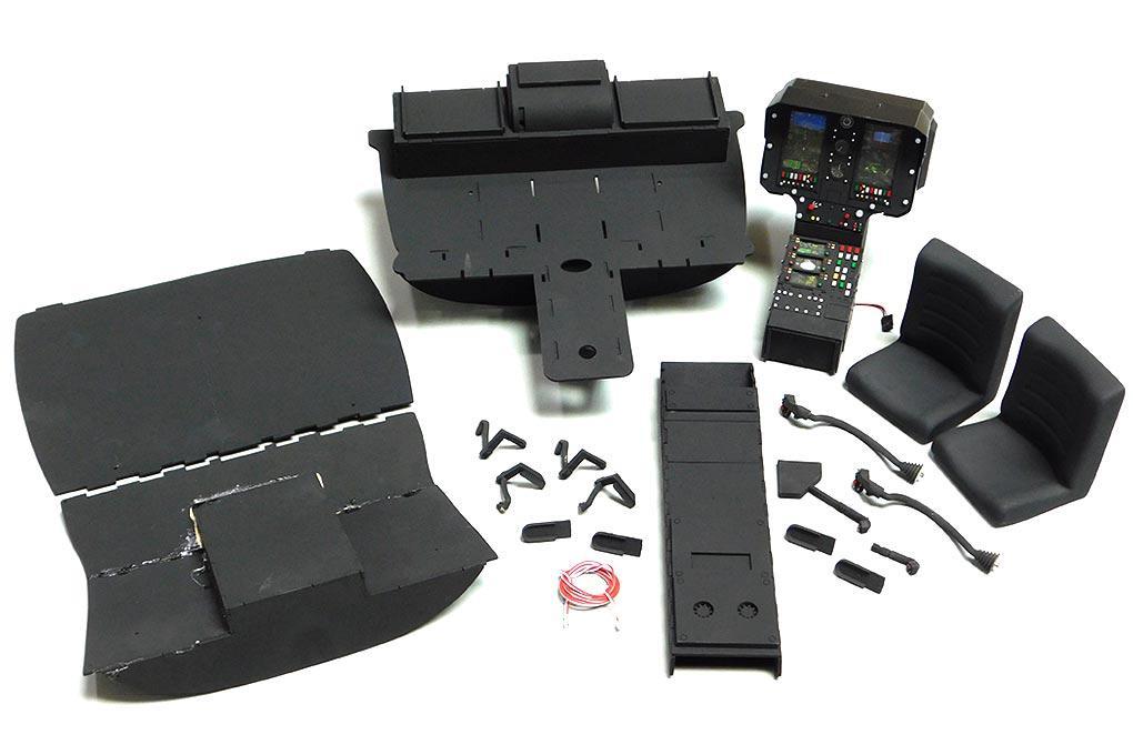 Roban 800 Size AH-6 Little Bird Complete Cockpit Set