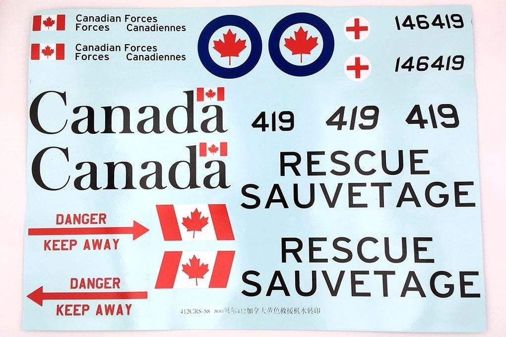 Roban 800 Size B412 Canada Rescue Decal Set