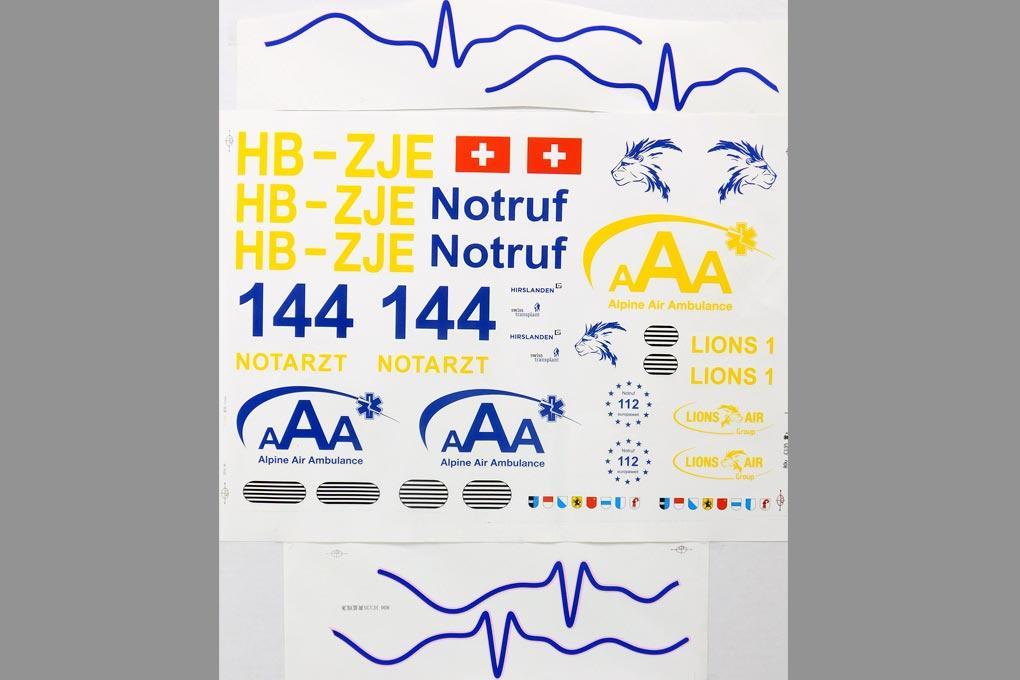 Roban 800 Size EC-135 Lions 1 Decal Set