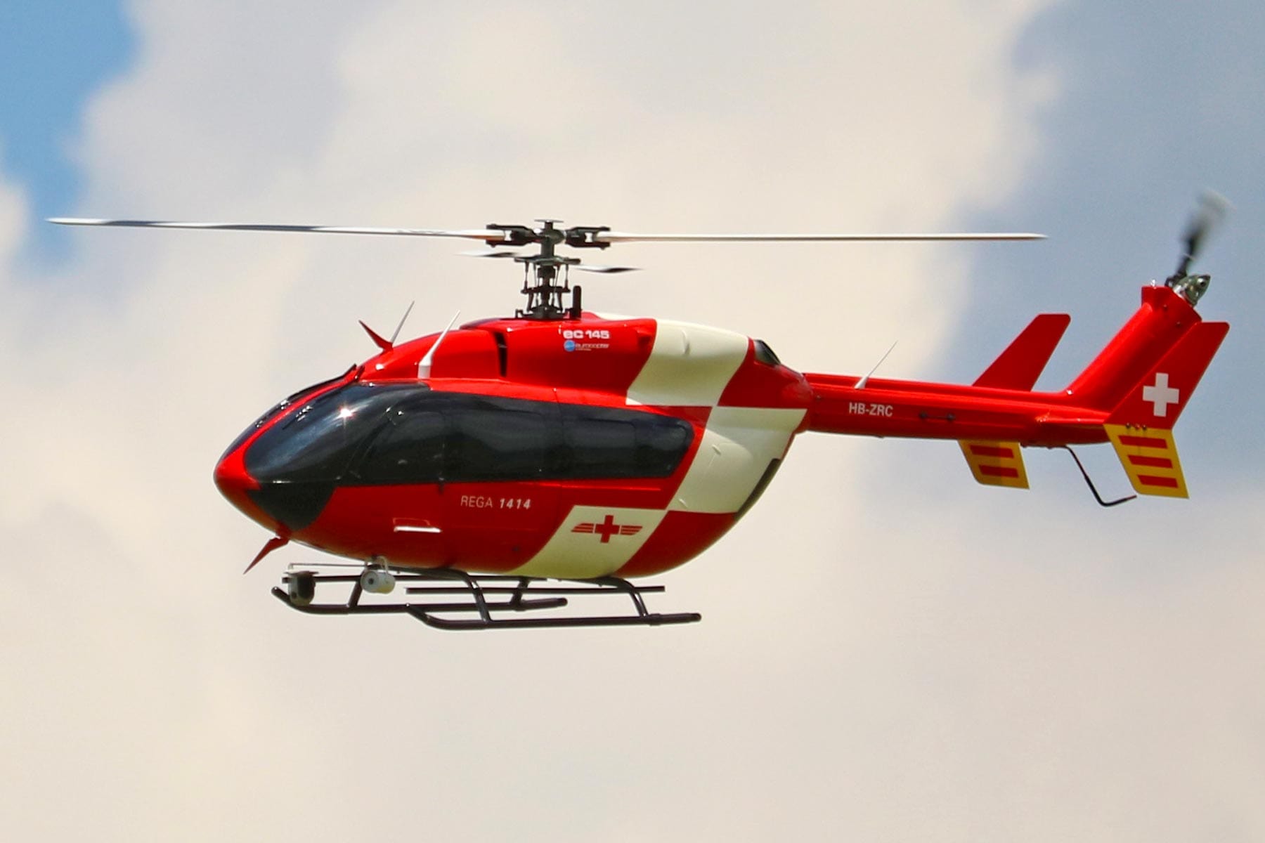Roban EC-145 Swiss Medic Red/White 600 Size Helicopter Scale Conversion - KIT