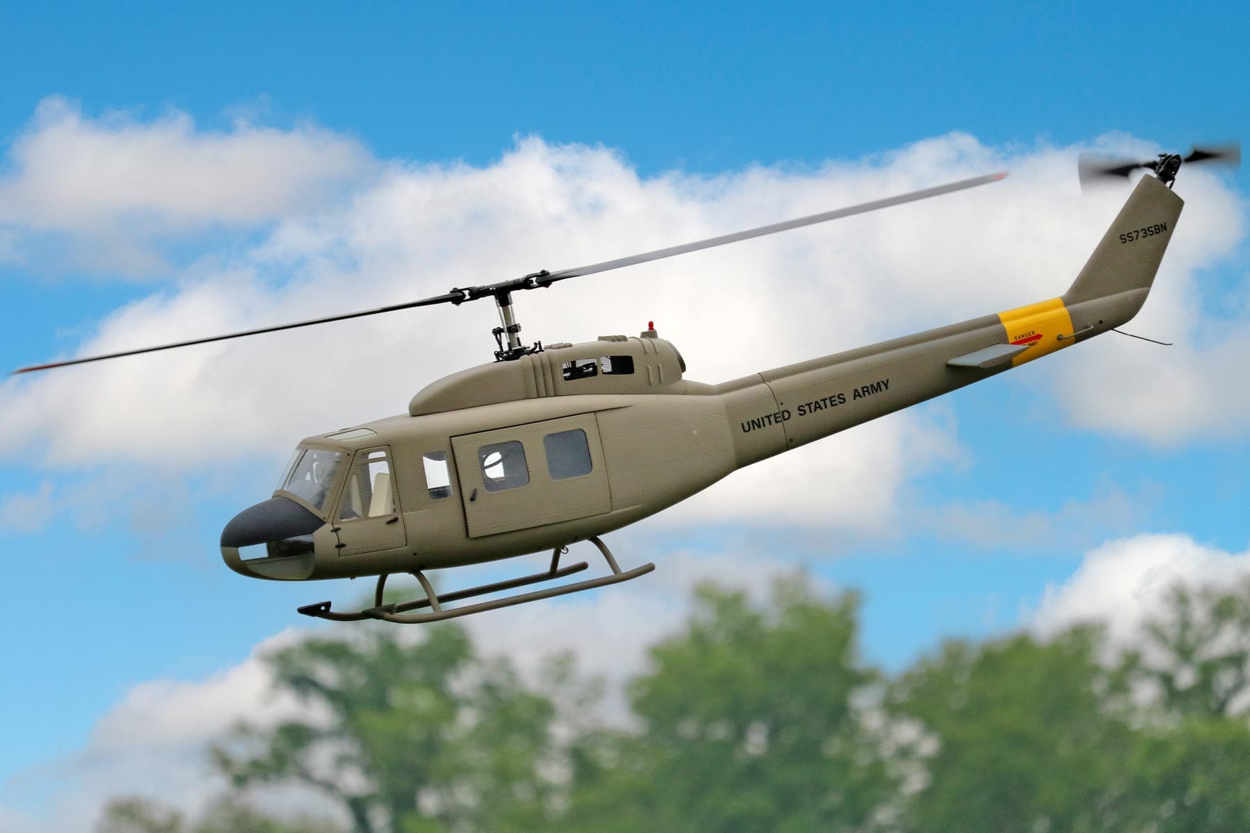 Roban "Huey" UH-1D Army 800 Size Scale Helicopter - ARF
