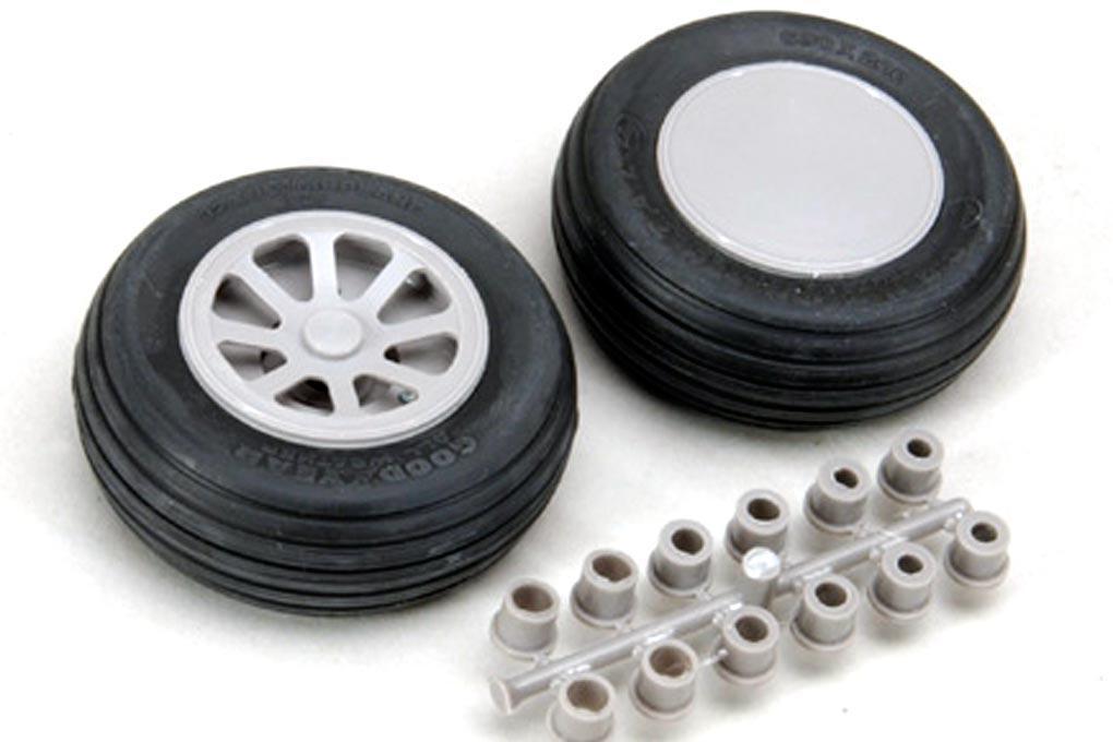 Robart 77.3mm (3") x 25.4mm Treaded Polyurethane Wheels for Multiple Axle Sizes (2 Pack)