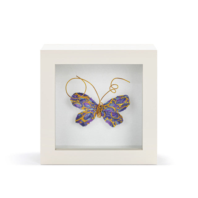 Elisabeth Hays Beautiful Soul Purple Butterfly Shadow Box