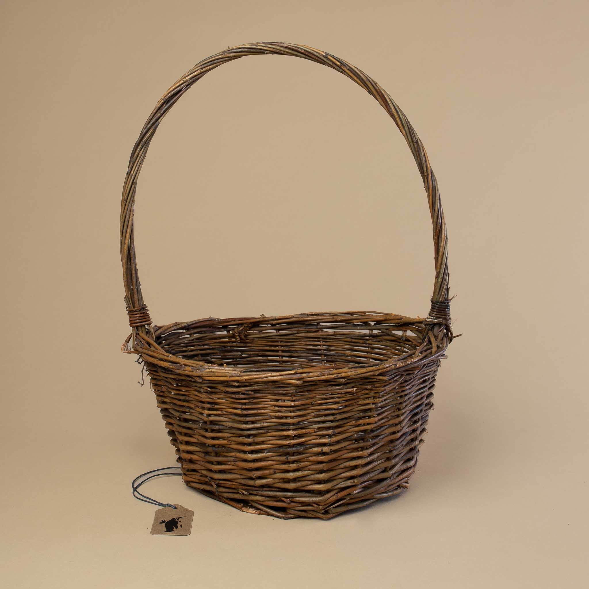 Rustic Woven Willow Basket | Medium