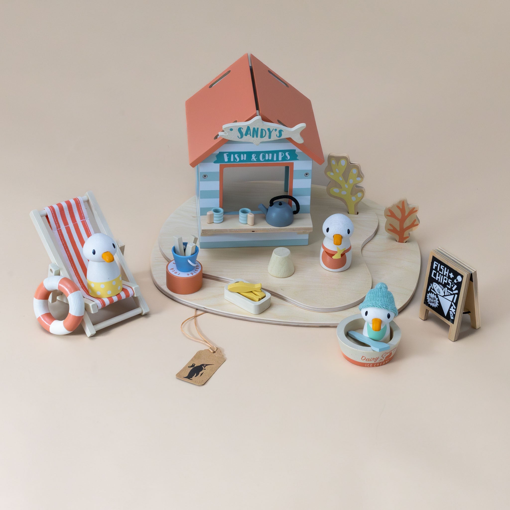 Wooden Beach Hut Play Set