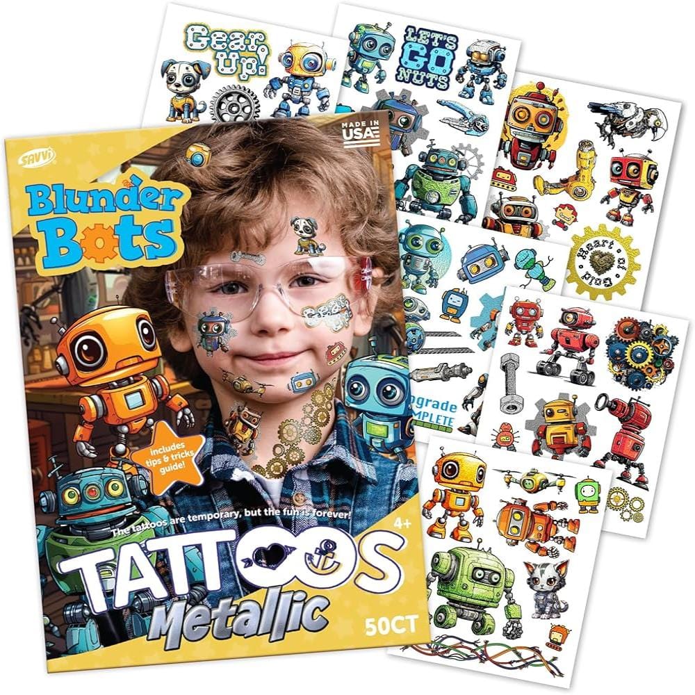 Blunder Bots Metallic Tattoos