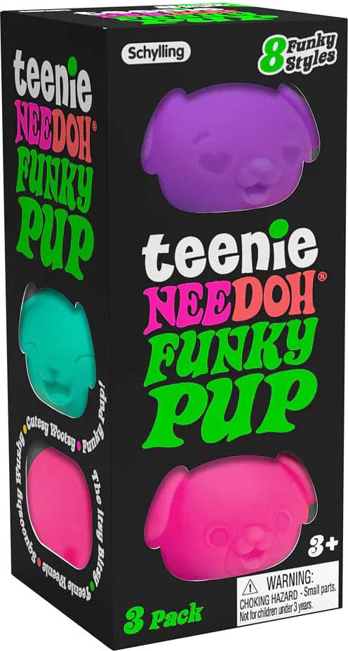 Schylling Teenie NeeDoh Funky Pup - 3 Pack