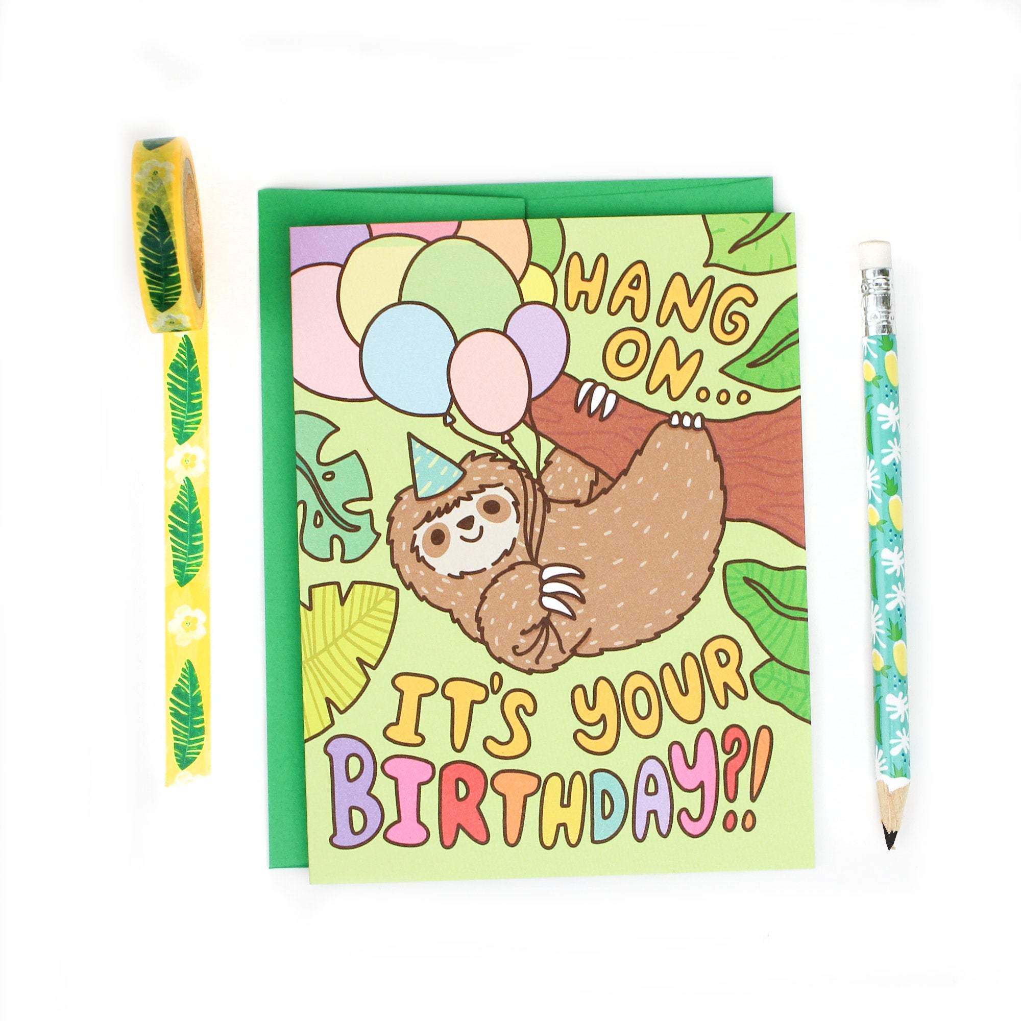 Sloth Birthday Card