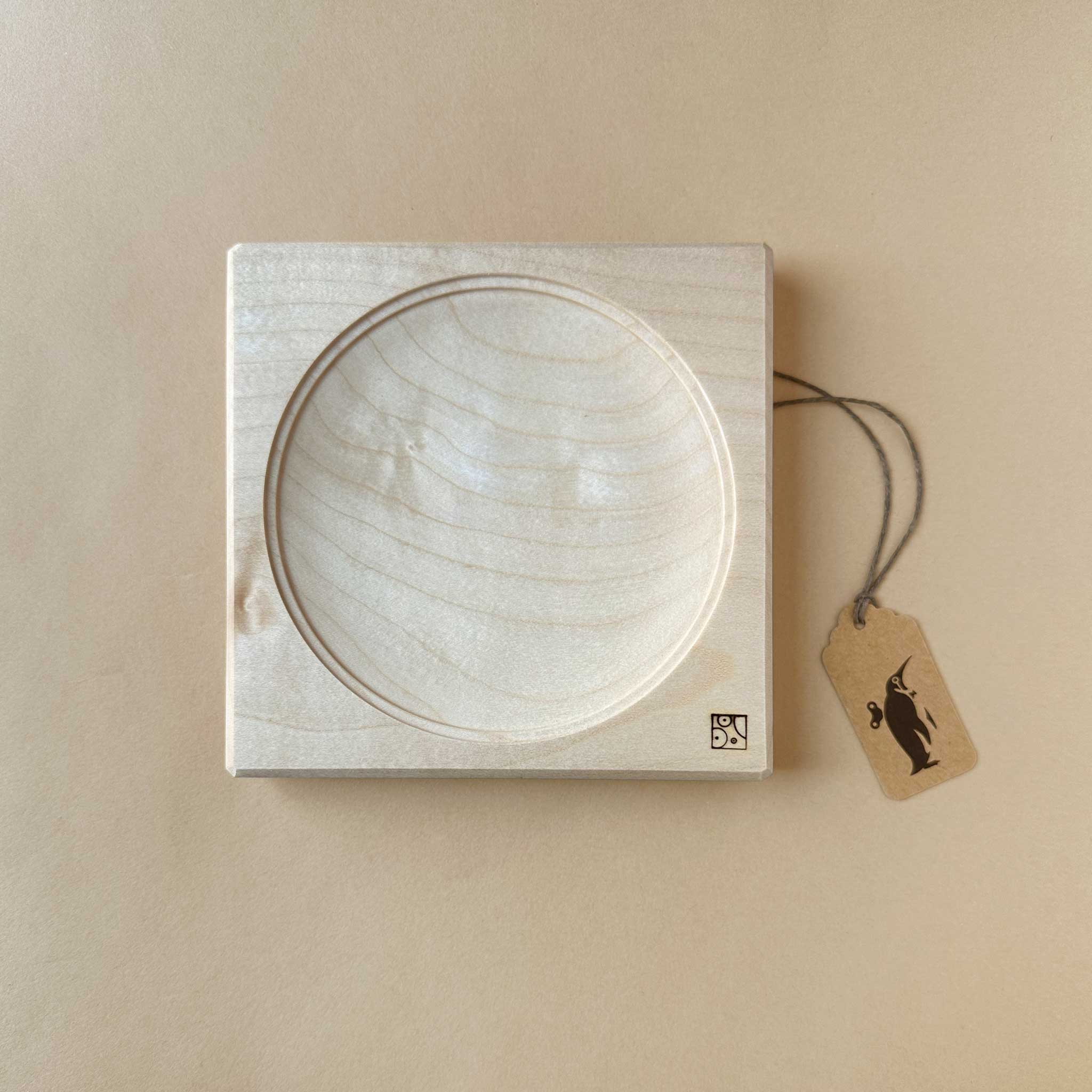 Small Wooden Spinning Top Base | Birch