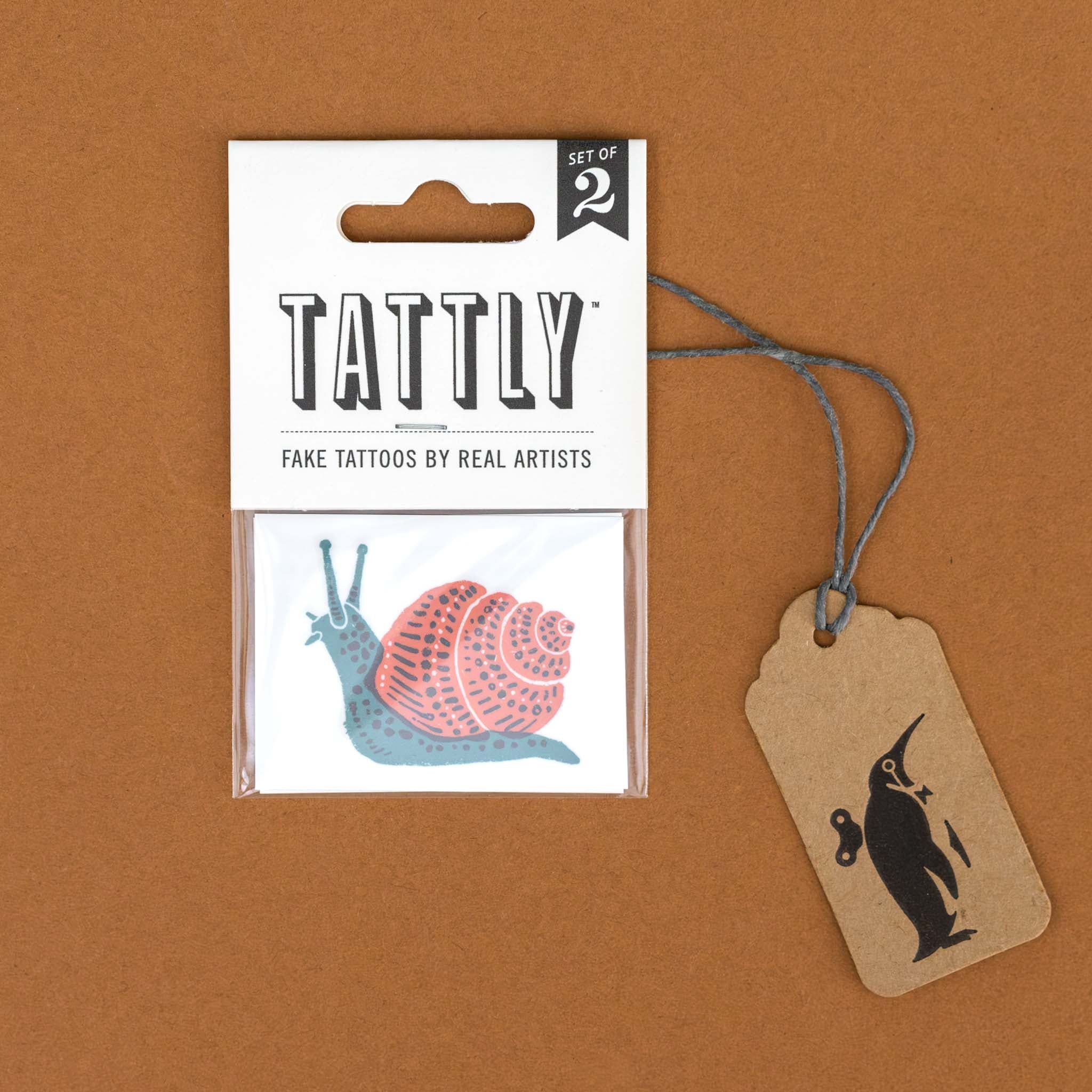 Snail Temporary Tattoo Pair