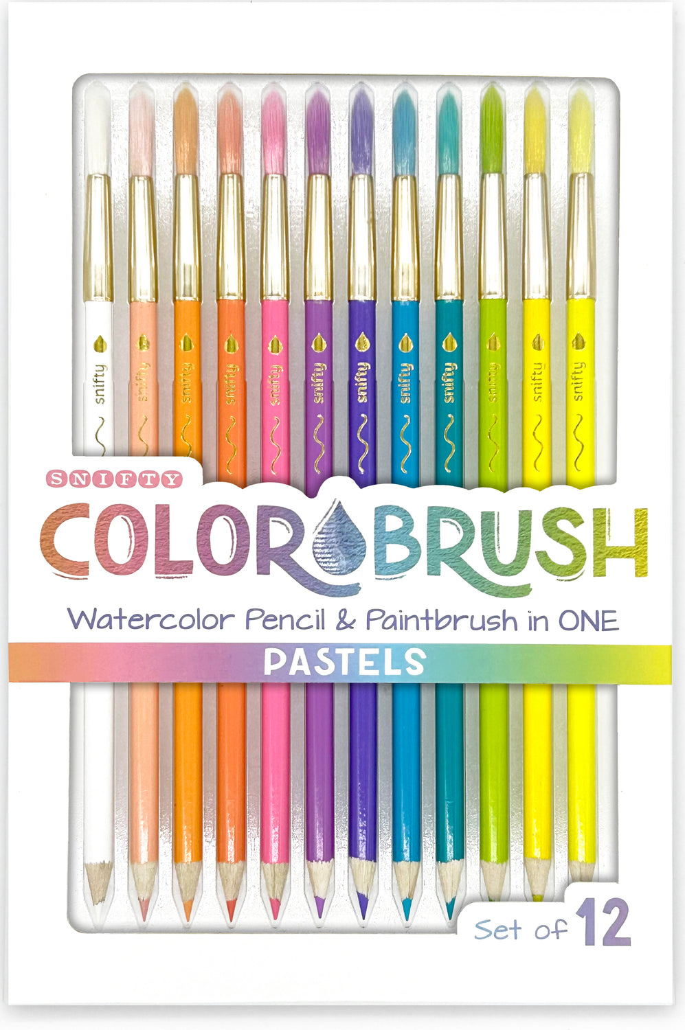 Color Brush Watercolor Pencil & Paintbrush in One Pastels