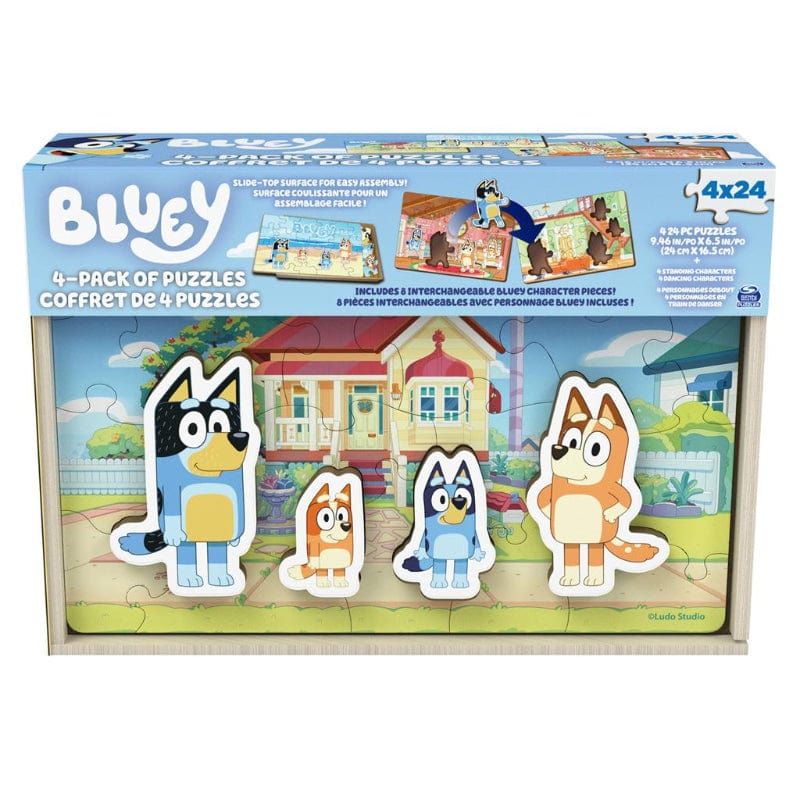 Bluey 4-Pack of Wooden Puzzles