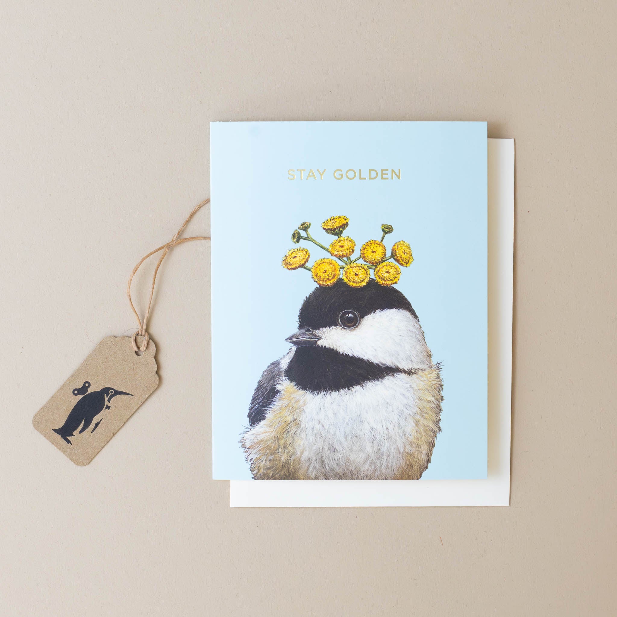 Stay Golden Chickadee Greeting Card