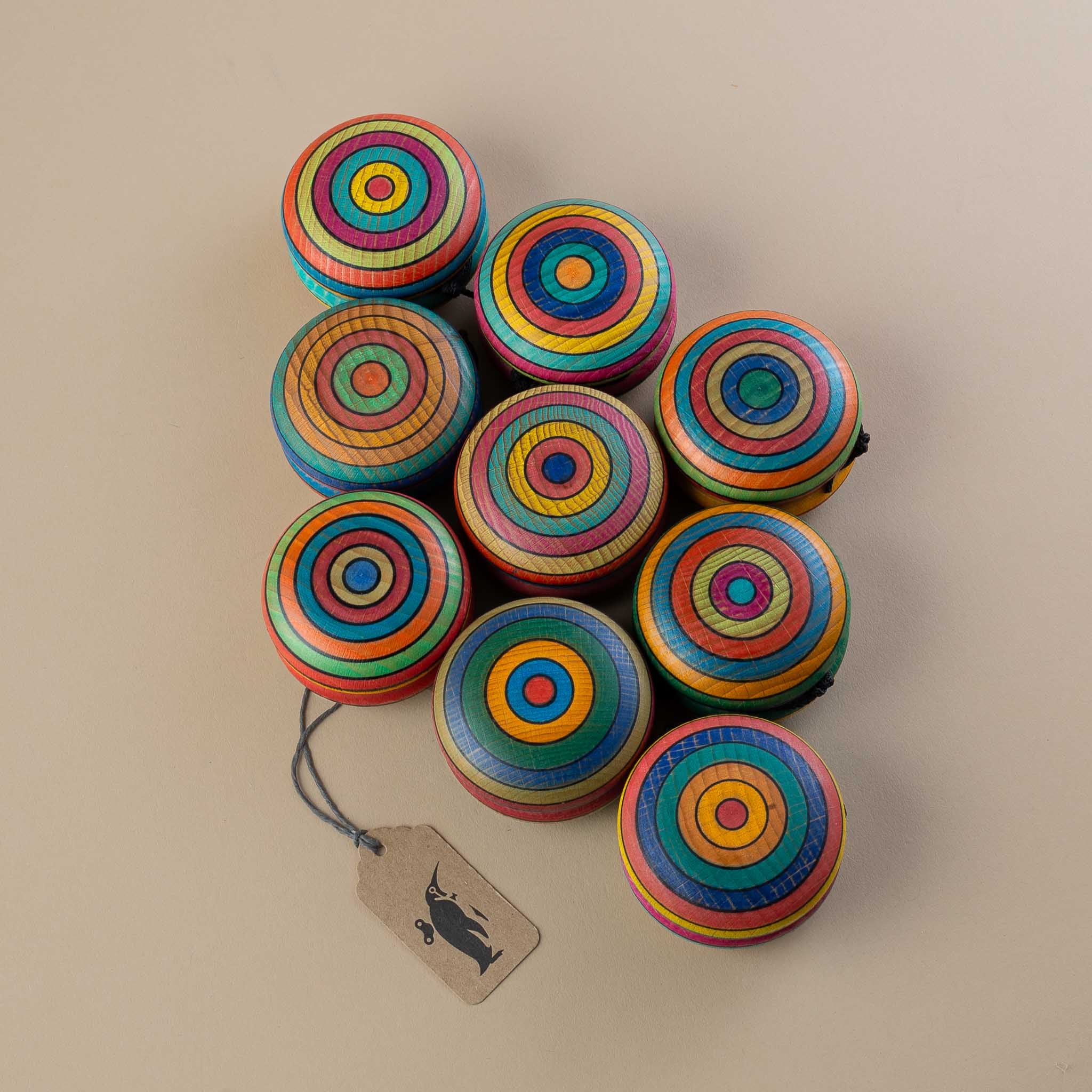 Stripes Wooden Yo-Yo | Fixed Wheel