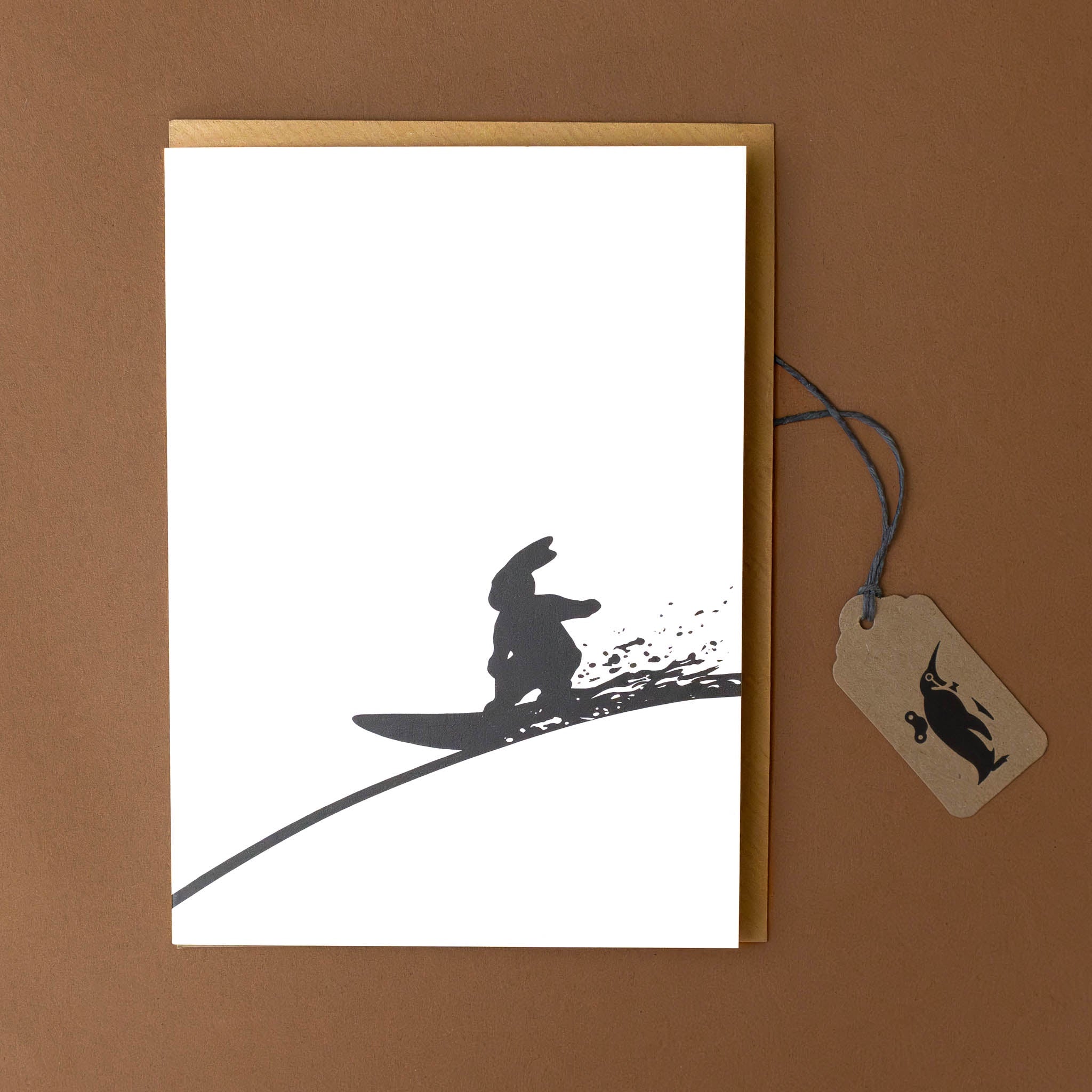 Surfing Rabbit Greeting Card