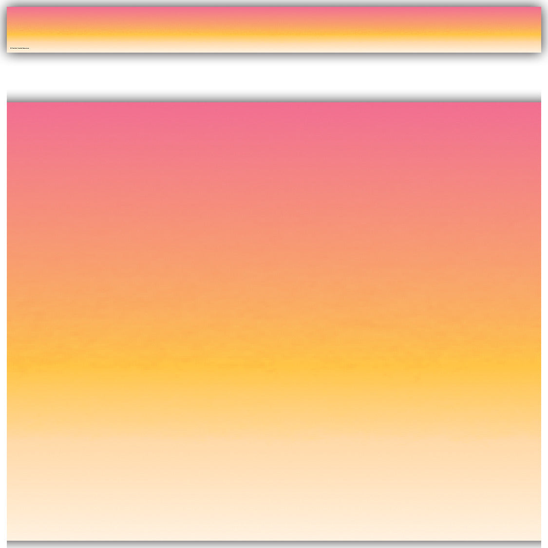 Pink and Orange Color Wash Straight Border Trim