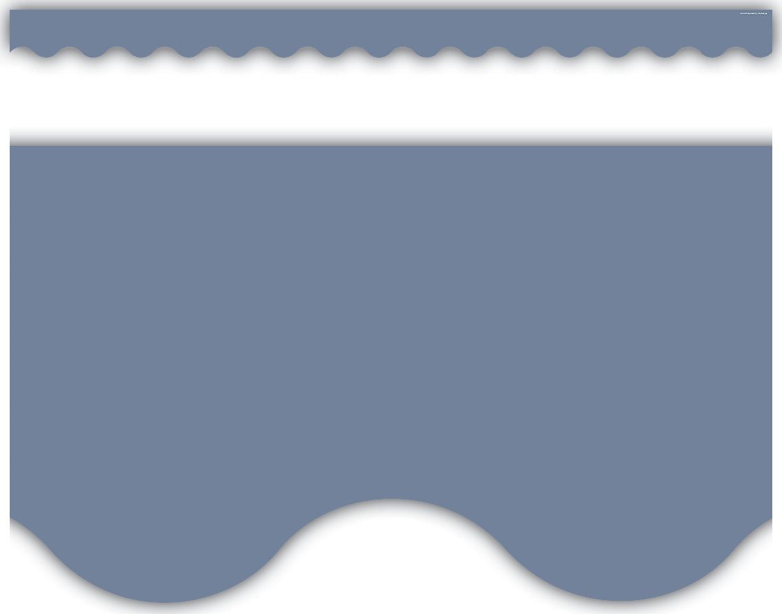 Aegean Blue Scalloped Border Trim