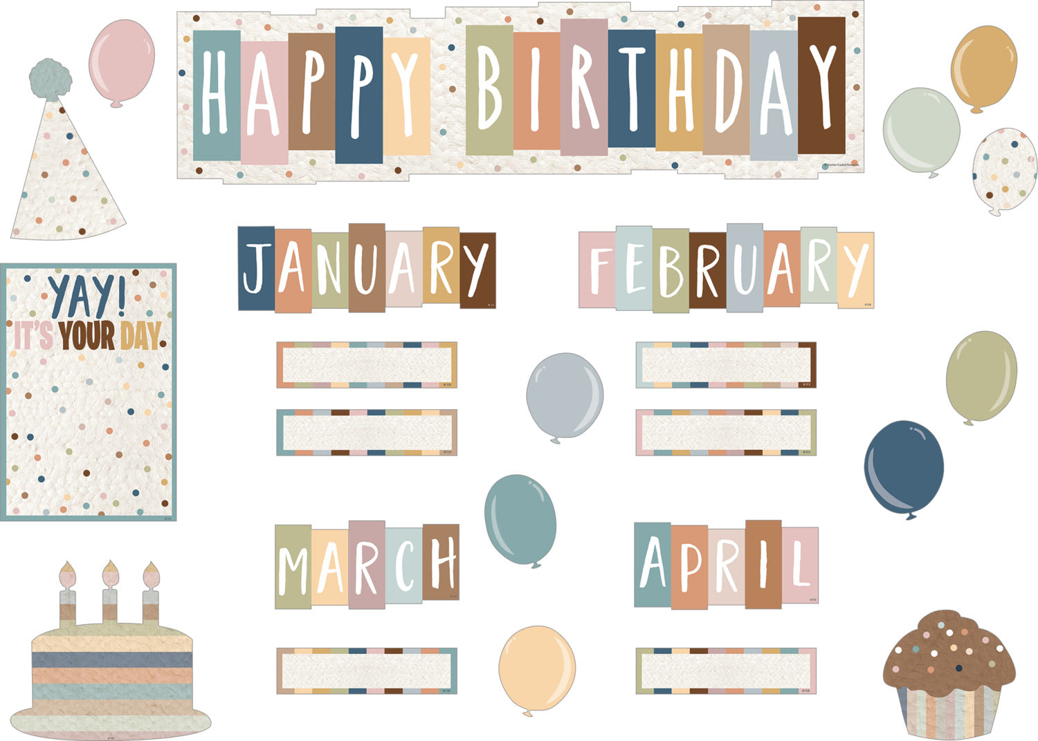 Everyone is Welcome Happy Birthday Mini Bulletin Board