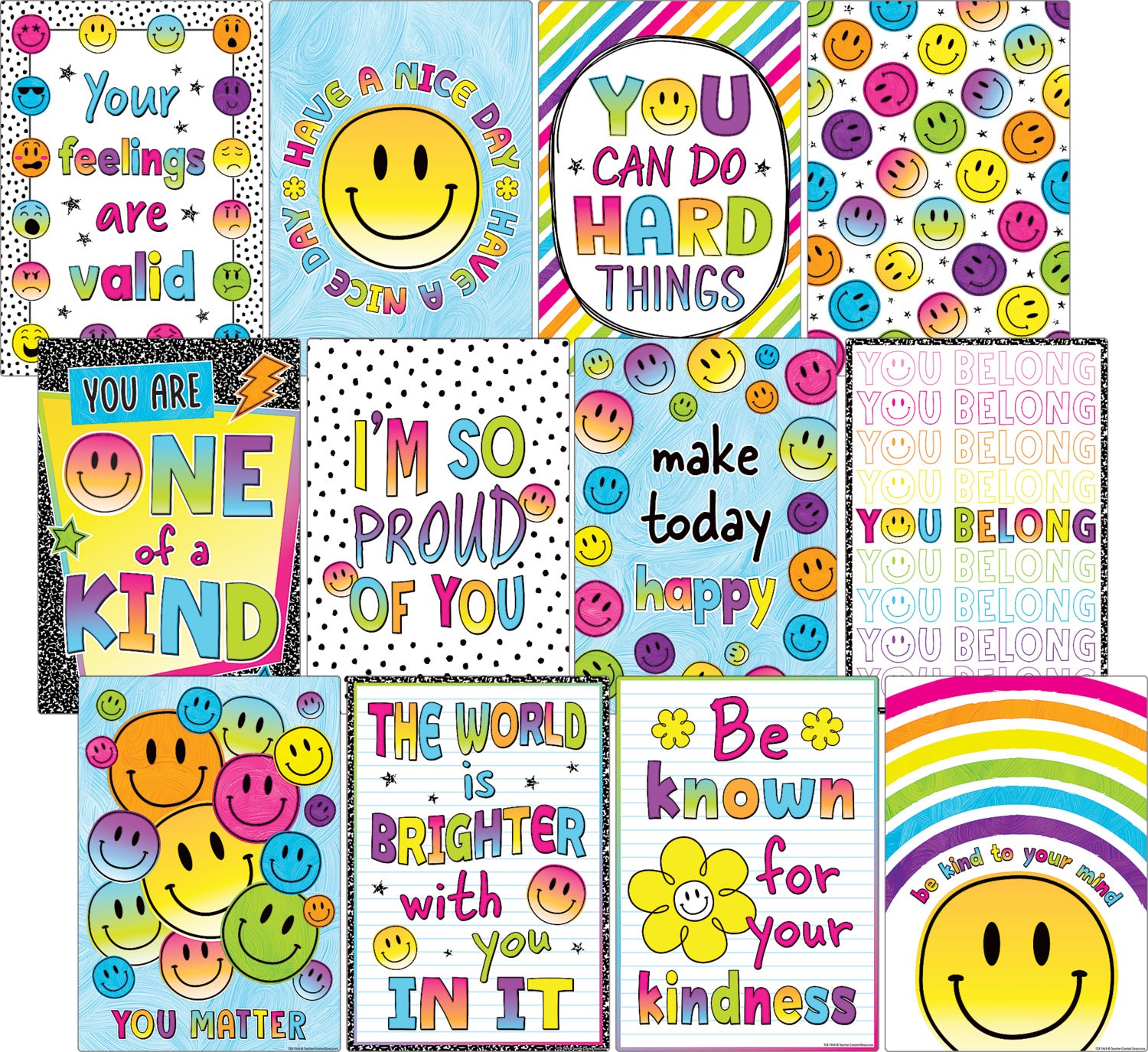 Brights 4Ever Positive Sayings Small Poster Pack