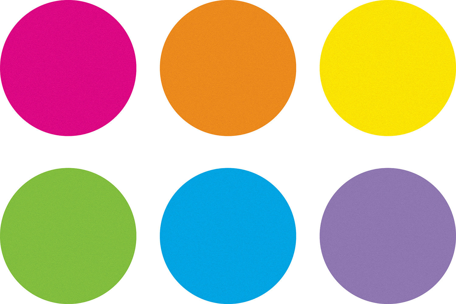 Spot On® Dry-Erase Desktop Writing Spots Bright Circles - 10-1/2"