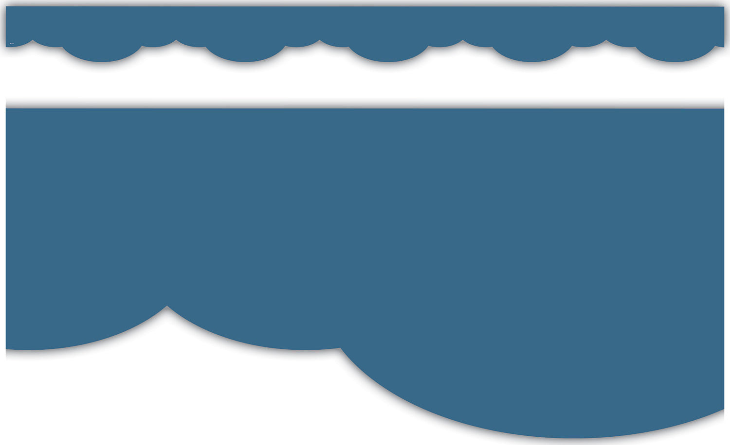 Slate Blue Fancy Scallops Border Trim
