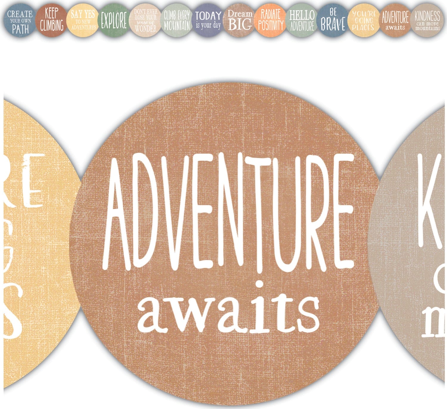 Teacher Created Resources Moving Mountains Positive Sayings Die-Cut Border Trim