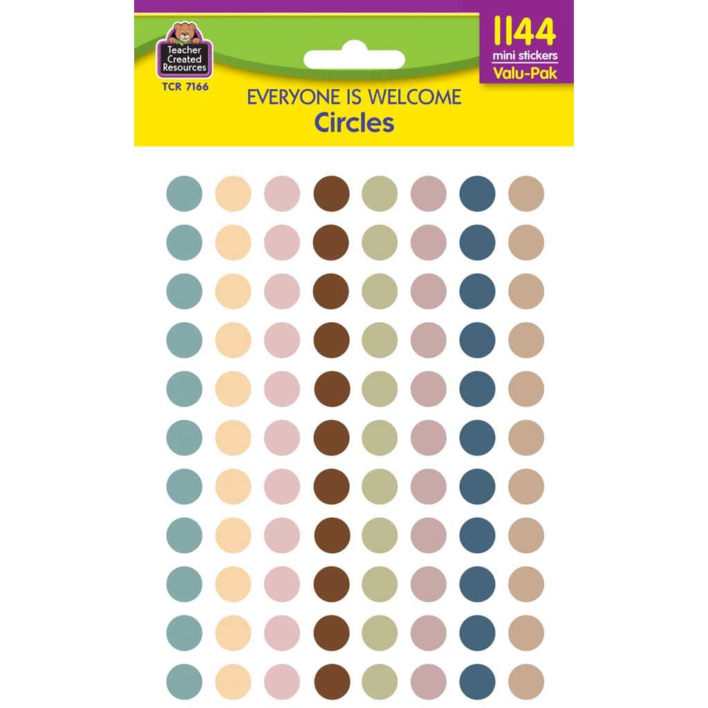Everyone is Welcome Circles Mini Stickers Value Pack
