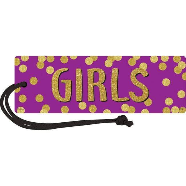 Confetti Magnetic Girls Restroom Pass