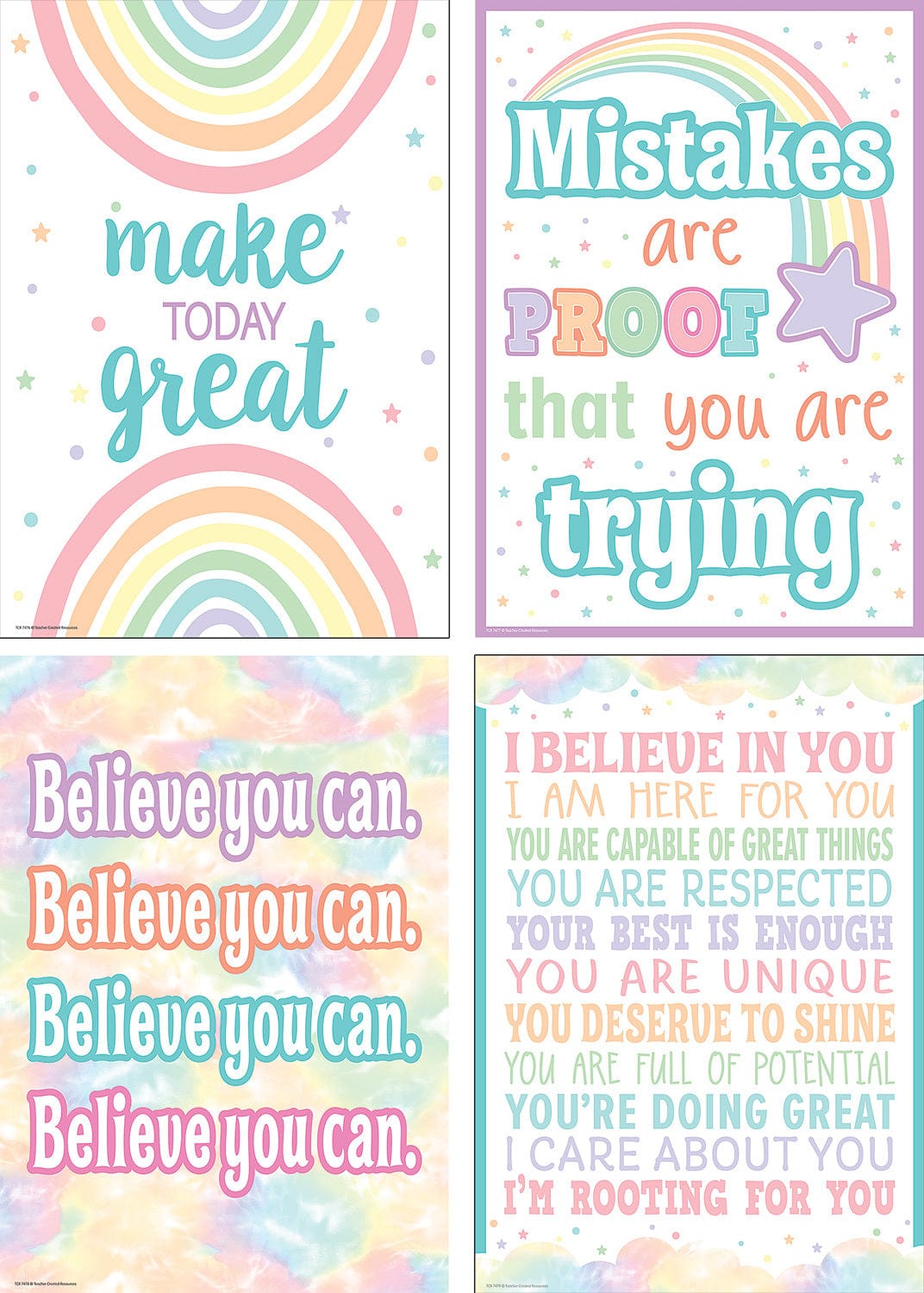 Teacher Created Resources Pastel Pop Positive Poster Set