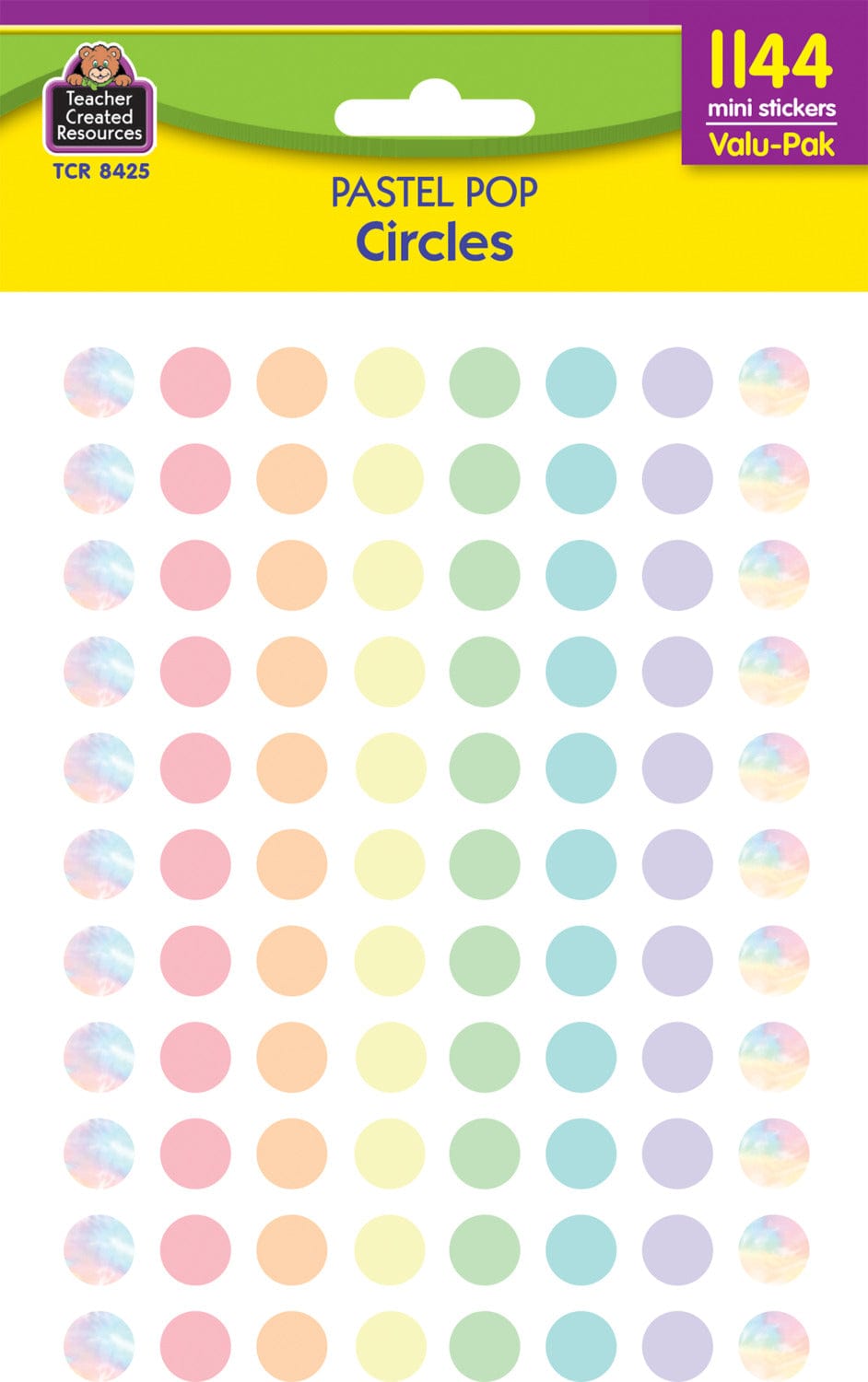Teacher Created Resources Pastel Pop Circles Mini Stickers Valu-Pak