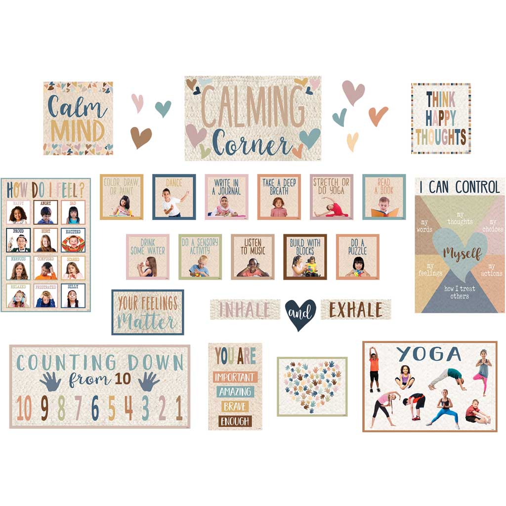 Teacher Created Resources Everyone is Welcome Calming Corner Bulletin Board Set