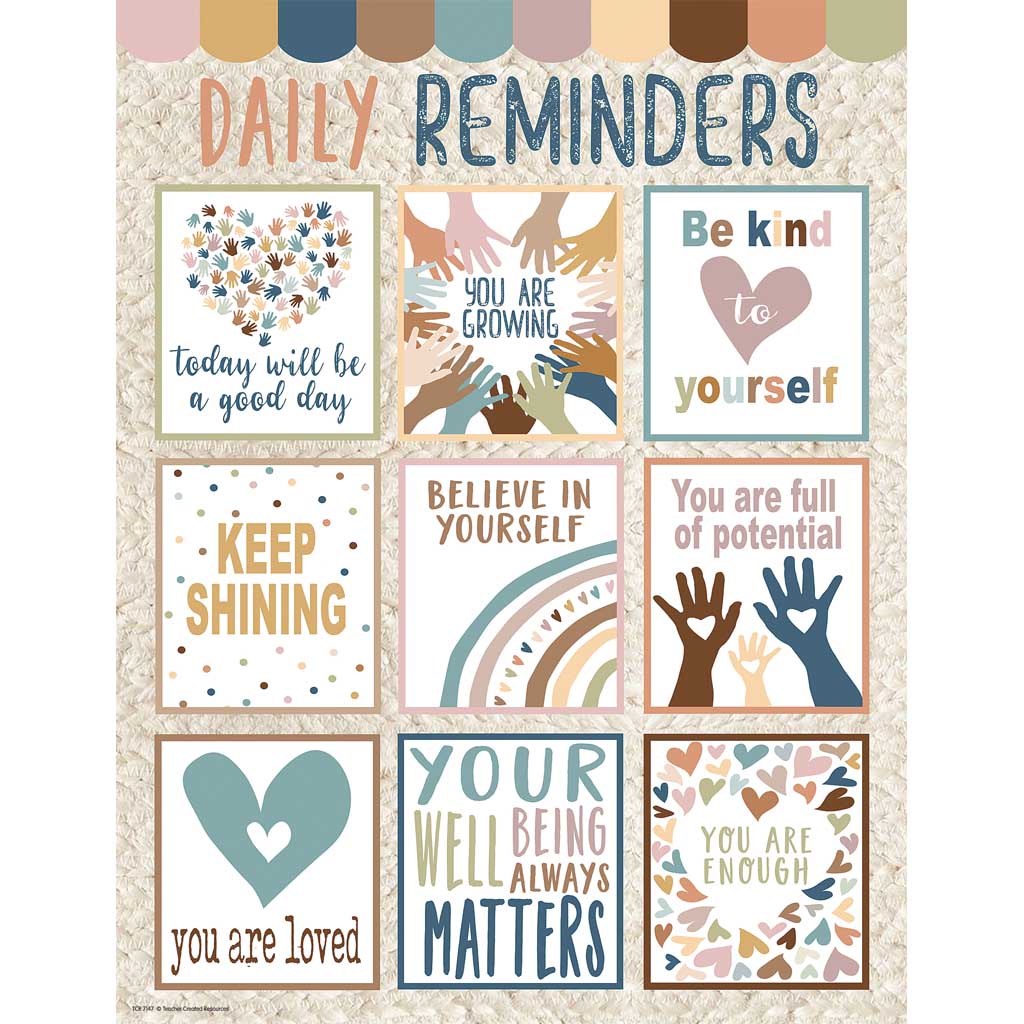 Teacher Created Resources Everyone is Welcome Daily Reminders Chart