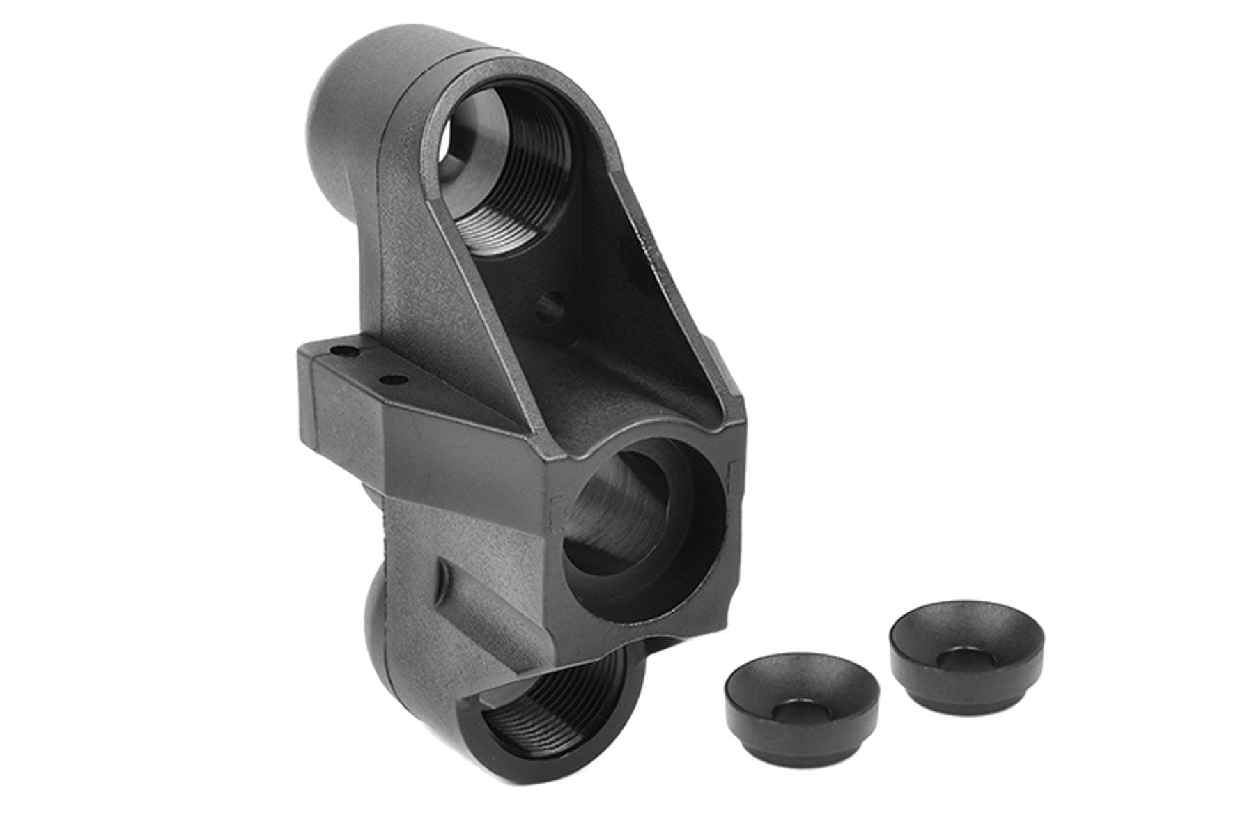 Team Corally Steering Block - Wide - Pivot Ball Cup (2) - Front - Composite - (1 set)