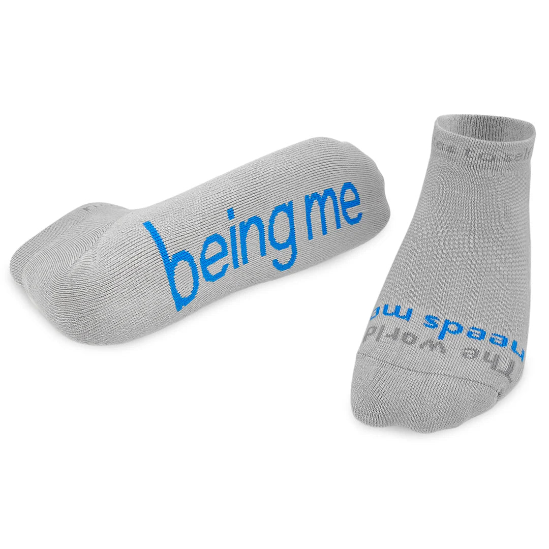The world needs me - being me™ Grey Low-Cut Socks