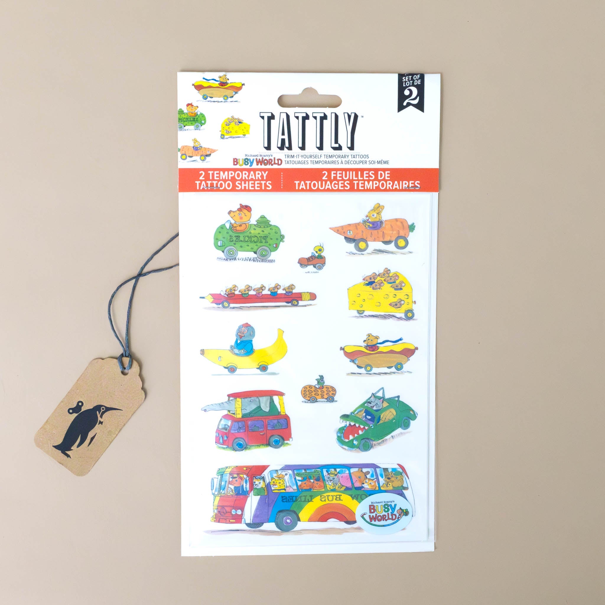 Things That Go Temporary Tattoo Sheet