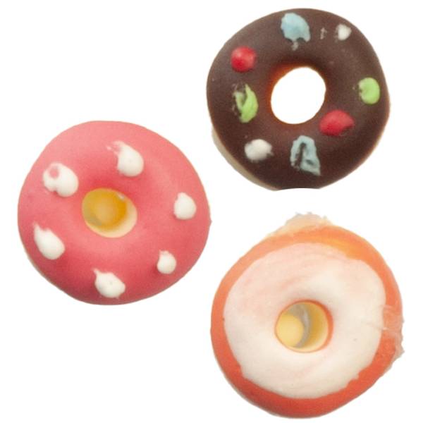 3 Dollhouse Miniature Donuts