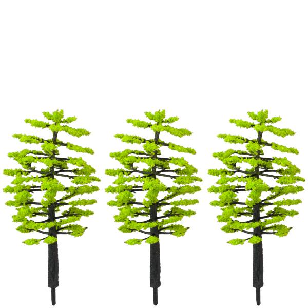 3 Dollhouse Miniature Light Green Trees