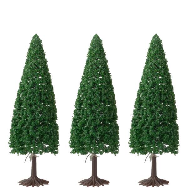3 Dollhouse Miniature Spruce Trees